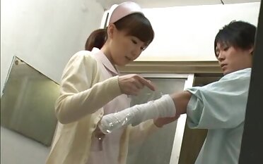 Quickie in someone's skin shower with a stunning Japanese nurse who loves level with