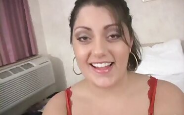 Chubby amateur Dolly Kumar sucks a dick with an increment of moans during fucking